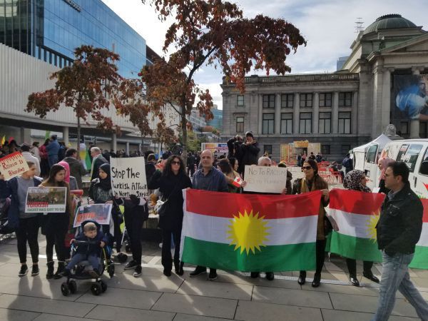برگزاری تظاهرات بر ضد دولت ترکیه در کشور کانادا