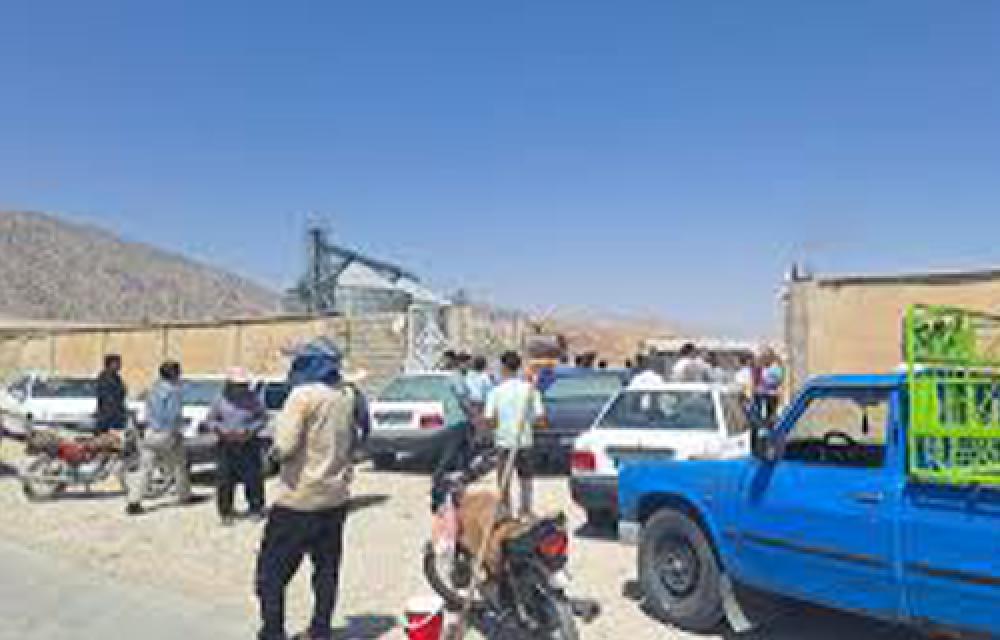تجمع اعتراضی گندم‌کاران دره‌شهر در اعتراض به عدم  پرداخت طلب گندم